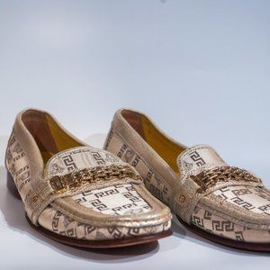Versace Medusa Insignia Chain Link Loafers